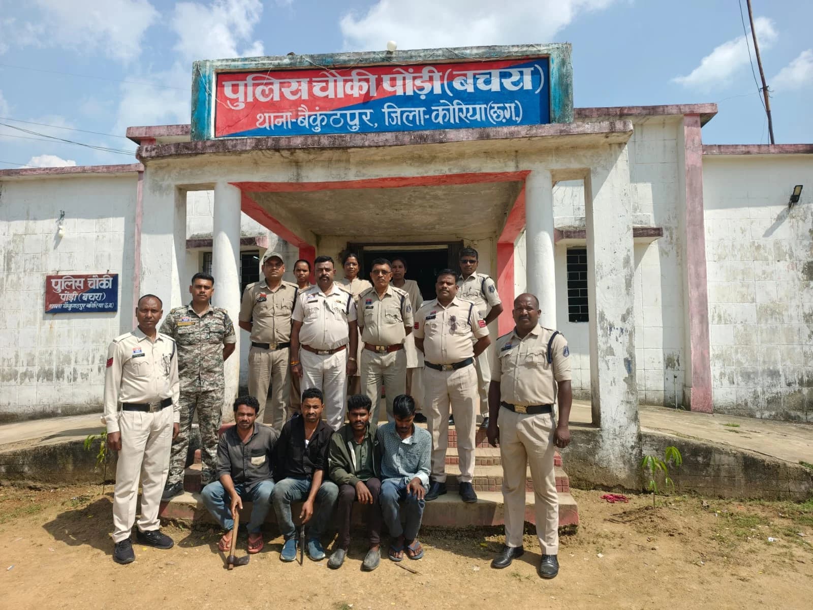 गौवंश हत्या मामले में कोरिया पुलिस की त्वरित कार्रवाई, 30 घंटे में 5 आरोपी गिरफ्तार