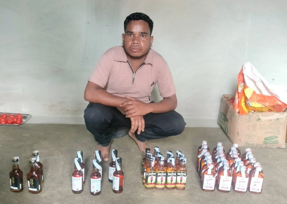 बचरापोंड़ी पुलिस का नशे के खिलाफ बड़ा एक्शन, 8.82 लीटर अवैध अंग्रेजी शराब जब्त