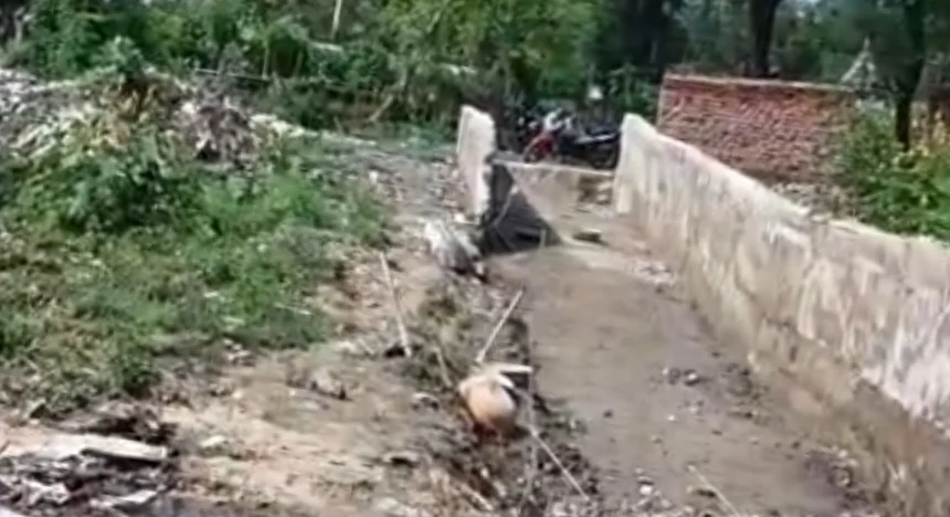 पहली बारिश में ही बह गया निर्माणाधीन नाला, गुणवत्ता पर उठे सवाल; हेमलता कोमल कुमार ने जांच की मांग की (2)